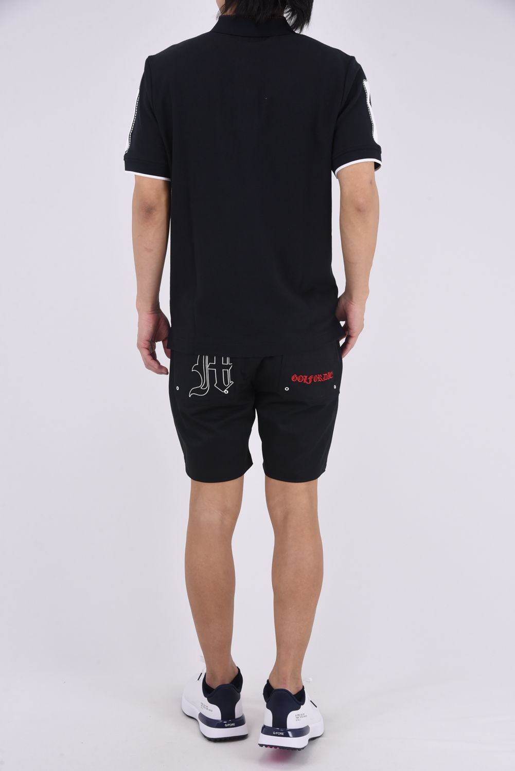【26SS】 SOVEREIGN UTILITY TWILL SHORTS / ポリエステルツイル ブラックレターフォントロゴ ショートパンツ (ブラック)