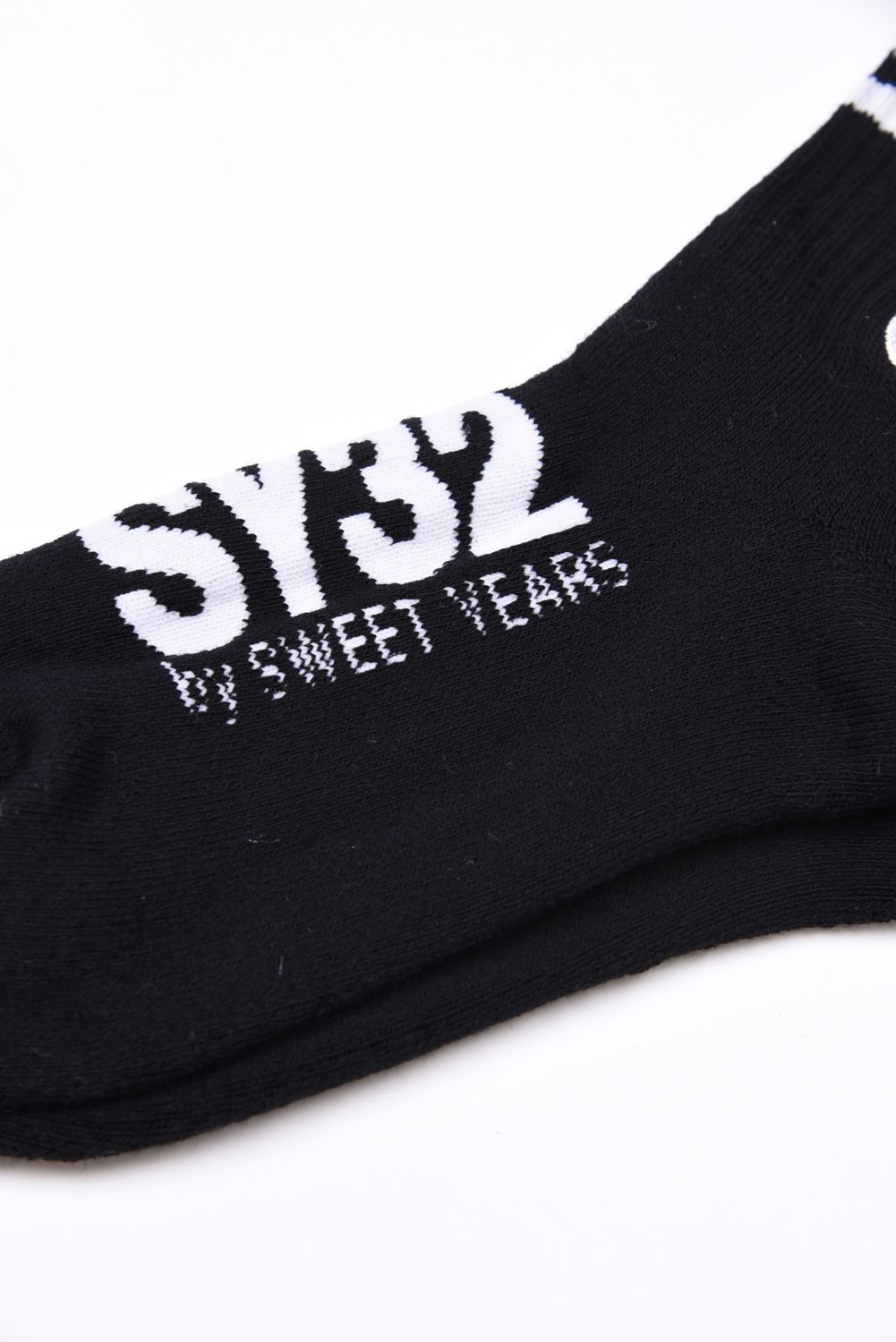 【26AW】 ORIGINAL LINE SOCKS / ラインデザイン ミドルソックス (ブラック)