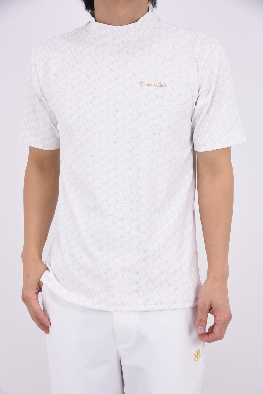 【26SS】 MENS GM PRINT MOCK NECK / GMプリントモックネック (ホワイト)*