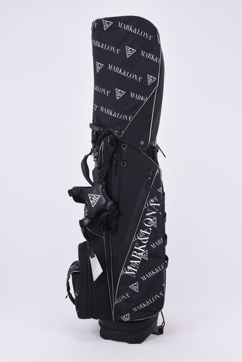 【銀行振込・代金引換不可】【返品・交換不可】【CODE COLLECTION】 STAND BAG / ナイロンツイル CODEロゴ ダイアゴナルパターン スタンドタイプ キャディバック (ブラック)