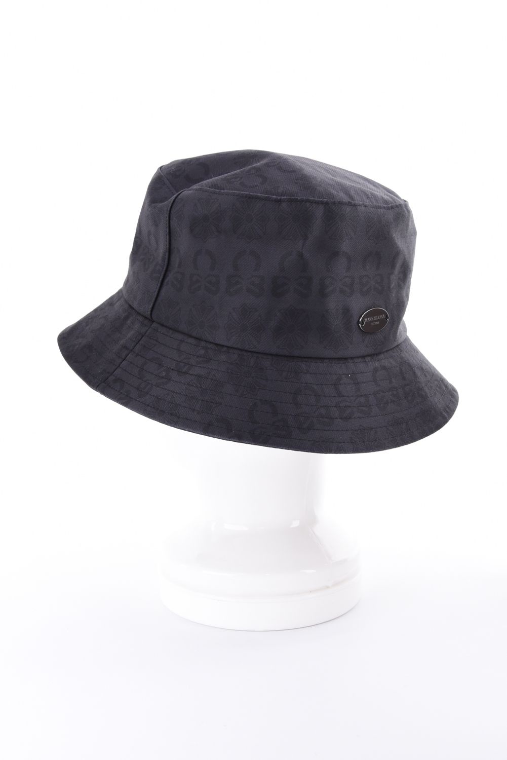 【26AW】 FRACTUR MONOGRAM BUCKET HAT / ブラックレターフォントロゴ エレメントスカル総柄 バケットハット (ブラック)