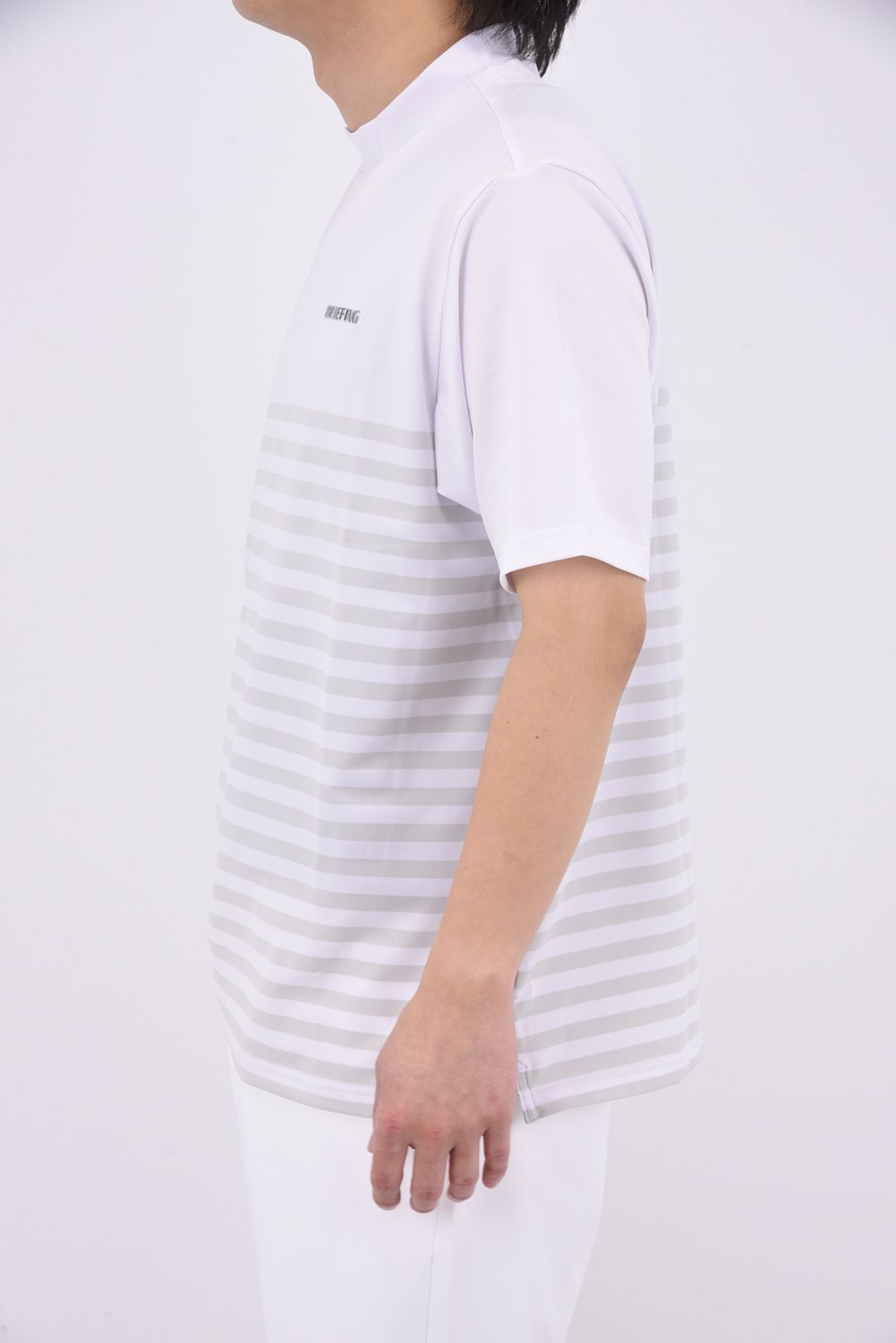 BRIEFING - 【25SS】 MEN'S SHADOW STRIPE HIGHNECK / シャドウ