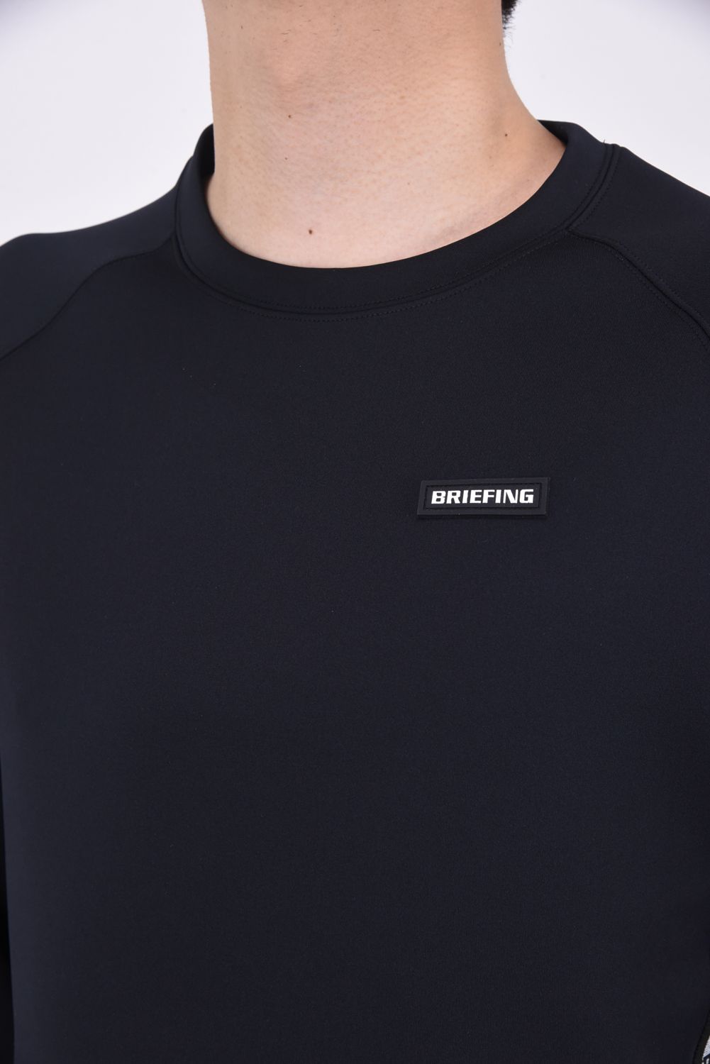 BRIEFING - MENS SIDE LOGO LINE CREW NECK / ロゴ サイドライン