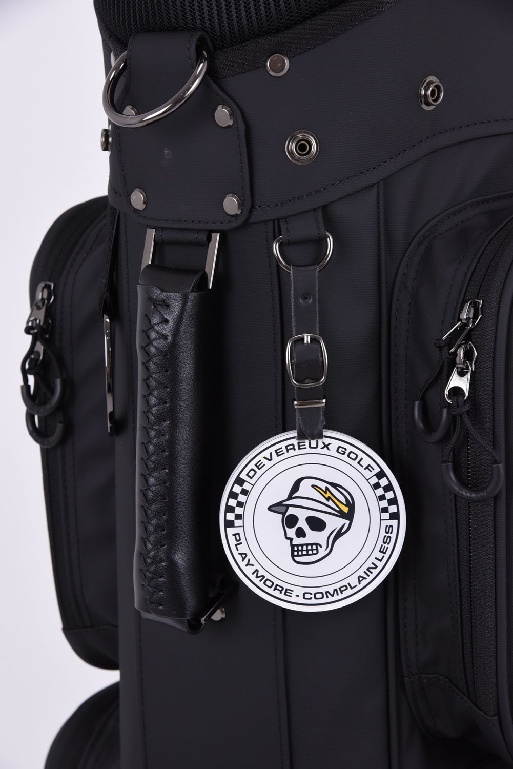 【26AW】 PIONEER TOWN Deep Side Pocket CADDIE BAG / ワントーンカラーロゴアソート スタンドタイプ キャディバッグ (ブラック)