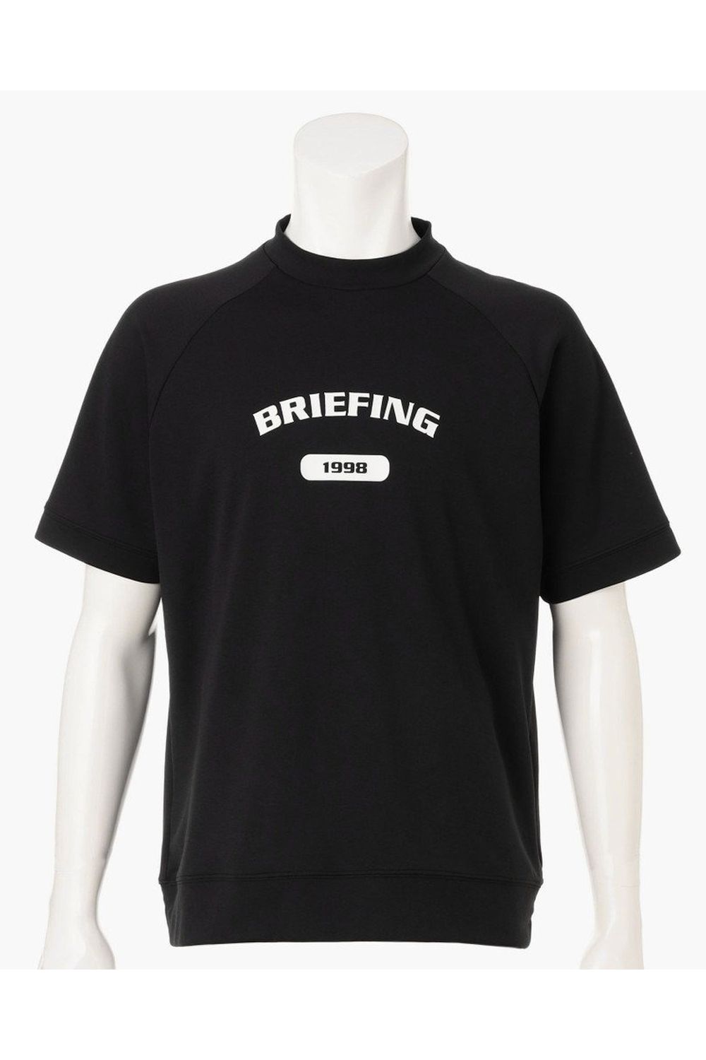 【26SS】 MEN’S COLLEGE LOGO HIGHNECK / カレッジロゴ リラックスフィット モックネックTシャツ (ブラック)