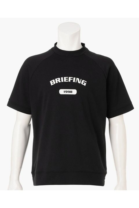 【26SS】 MEN’S COLLEGE LOGO HIGHNECK / カレッジロゴ リラックスフィット モックネックTシャツ (ブラック)