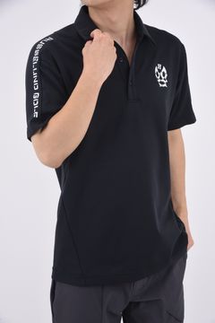 B.D. POLO SHIRT / プリント ポロシャツ ブラック