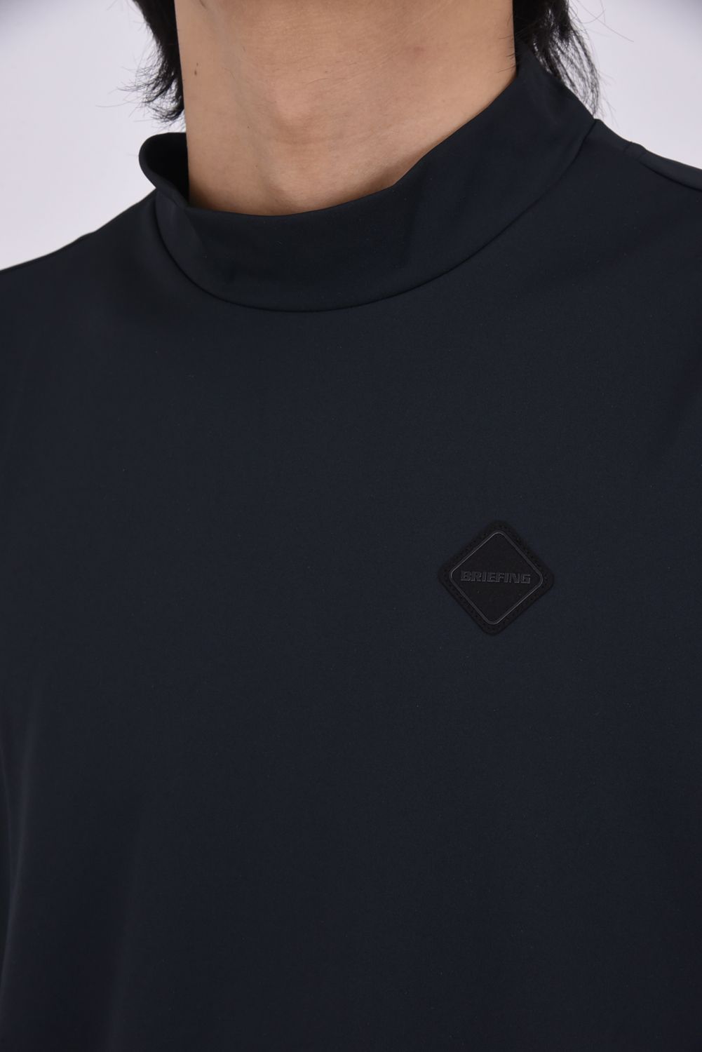 【GOSSIP GOLF 別注】  MONOCAMO BACKLOGO HIGHNECK RF / モノカモ バックロゴ モックネックTシャツ (ブラック)