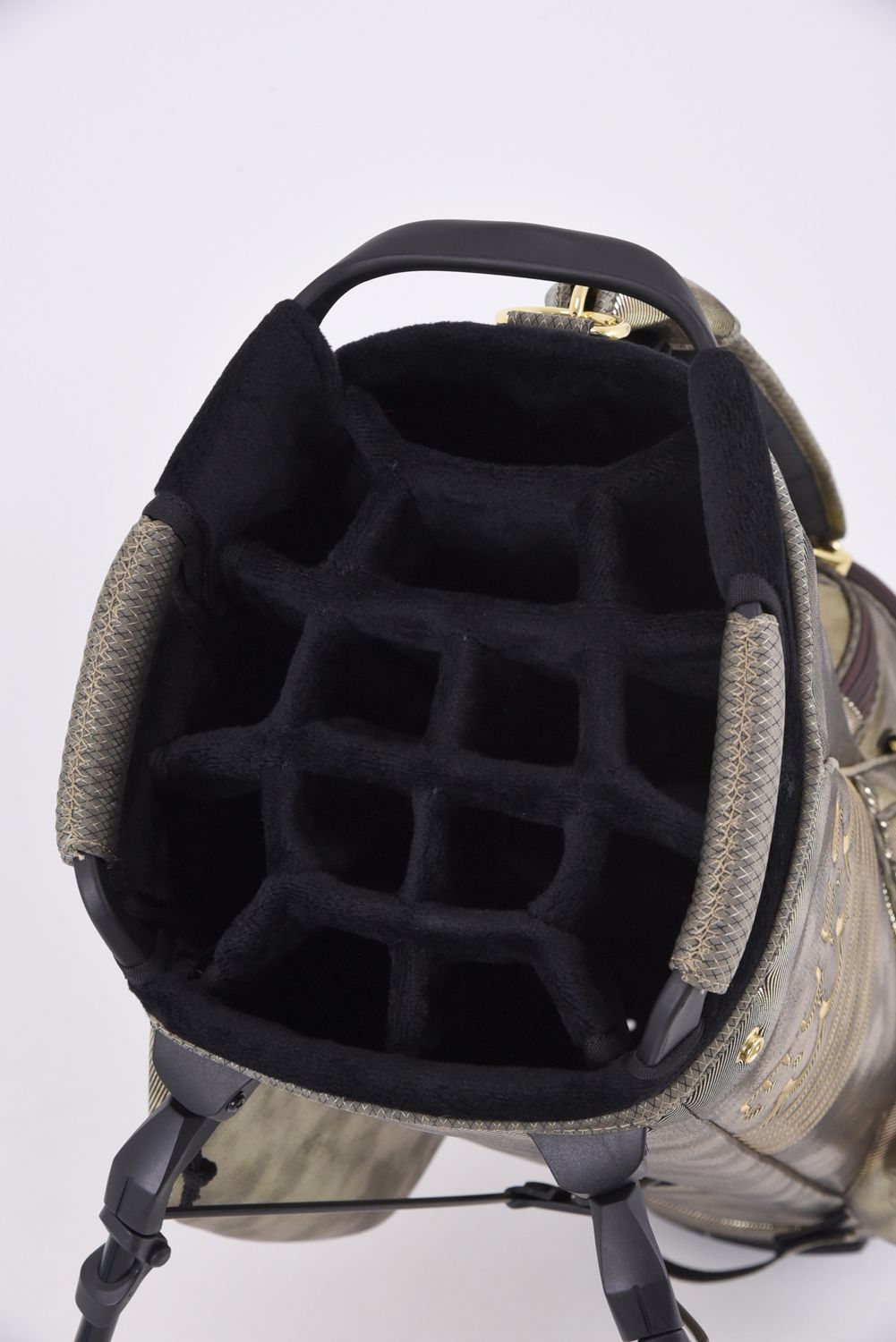 【26AW】 METALLIC CADDY BAG & HEAD COVER / メタリック 14分割 スタンドタイプ キャディバッグ&ヘッドカバーセット (ゴールド)