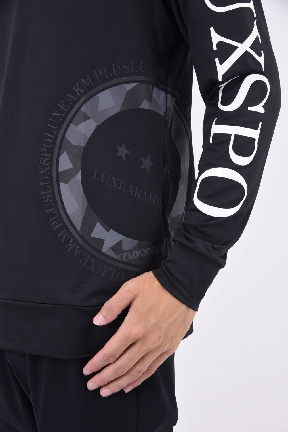 CIRCLE LOGO INNER / サークルロゴ モックネックTシャツ (ブラック)