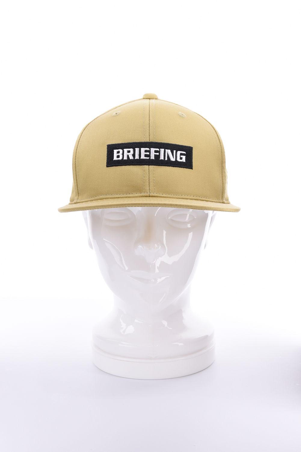 【26AW】 MEN’S BOX LOGO FLAT VISOR CAP / ボックスロゴ刺繍 フラットキャップ (ベージュ)