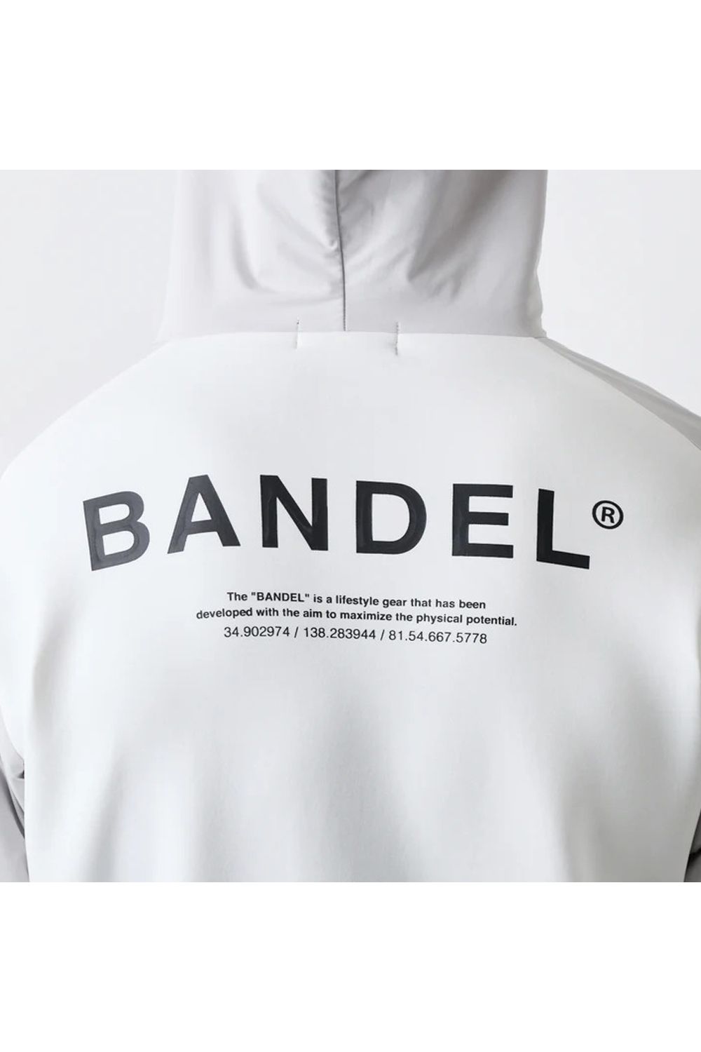 【25AW】 SWITCH RAGLAN SLEEVE ZIP HOODIE / ボンディング素材 ラグランスリーブ ハイネックジップフーディー (ホワイト)