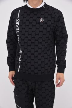 【25AW】 FLOCKY WOVEN PULLOVER / フロッキーウーブン プルオーバー (ブラック)