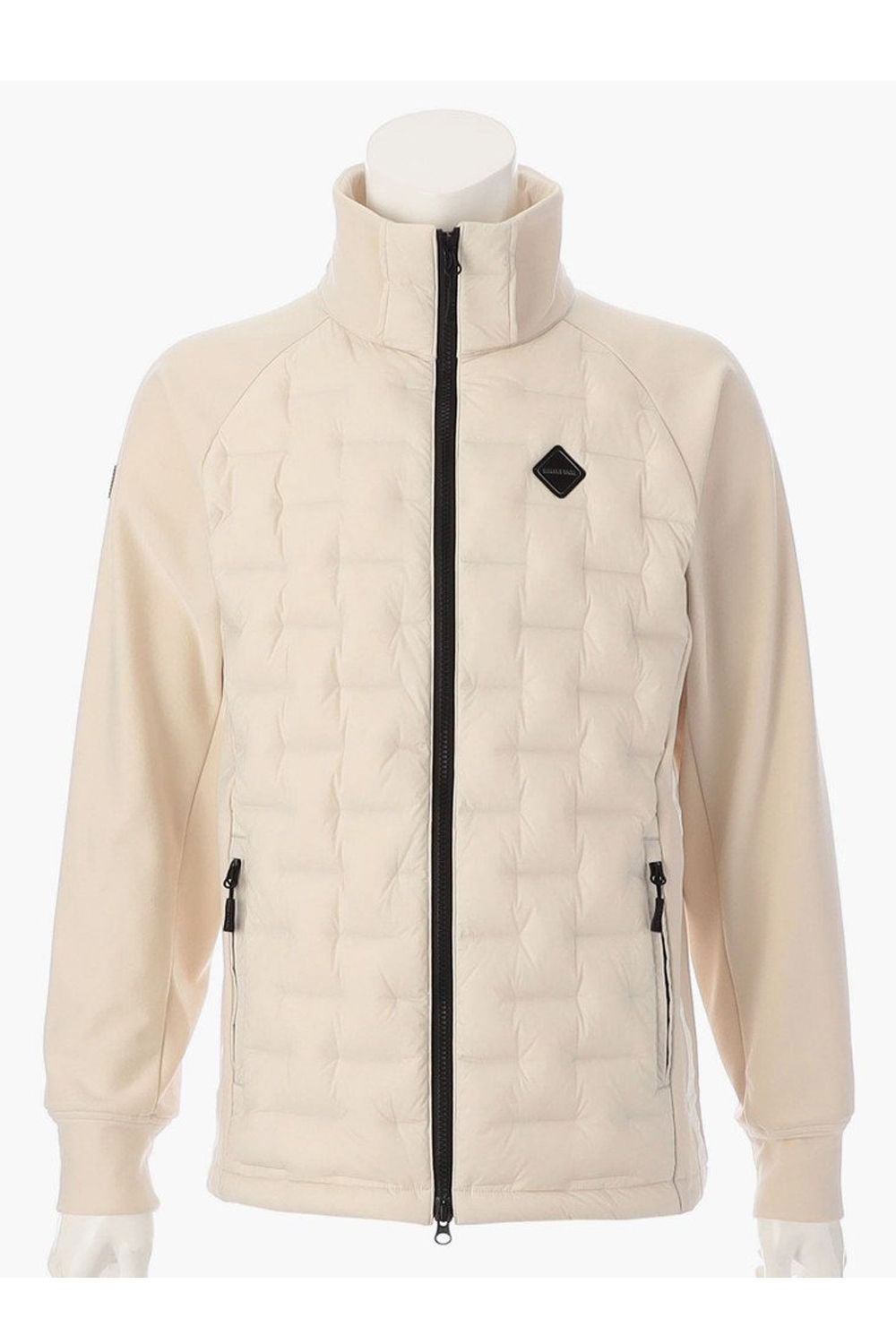 【25AW】 MEN'S HYBRID DOWN PARKA / ストレッチタフタ ダイヤモンドロゴ ハイブリッドダウンジップパーカー (ベージュ)