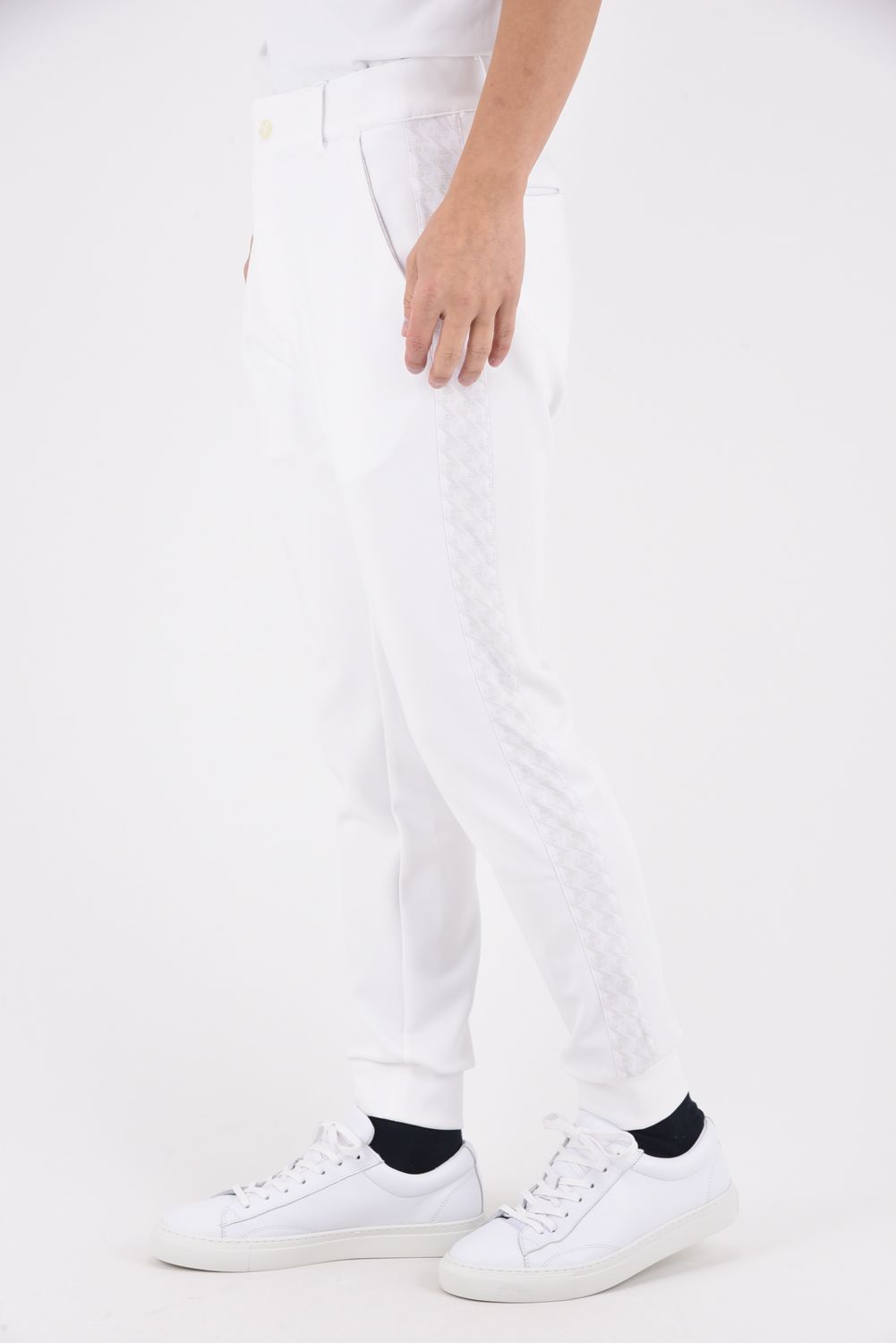 【26SS】 GM SIDE LINE RIB PANTS / モノトーンシリーズ サイドライン リブパンツ (ホワイト)*