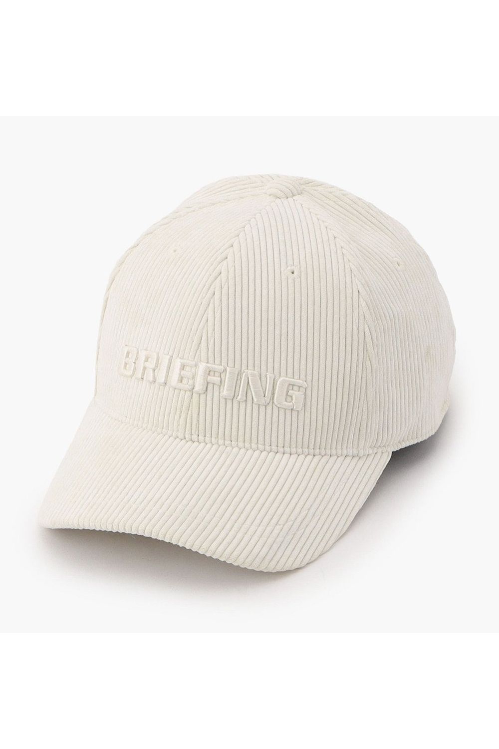MEN'S CORDUROY CAP / ブランドロゴ刺繍 コーデュロイキャップ (アイボリー)