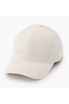 MEN'S CORDUROY CAP / ブランドロゴ刺繍 コーデュロイキャップ (アイボリー)