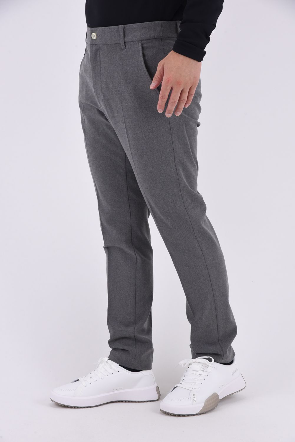 MENS SOFT THERMO LONG PANTS / 裏微起毛 ソフトサーモ ロングパンツ (ヘザーグレー)