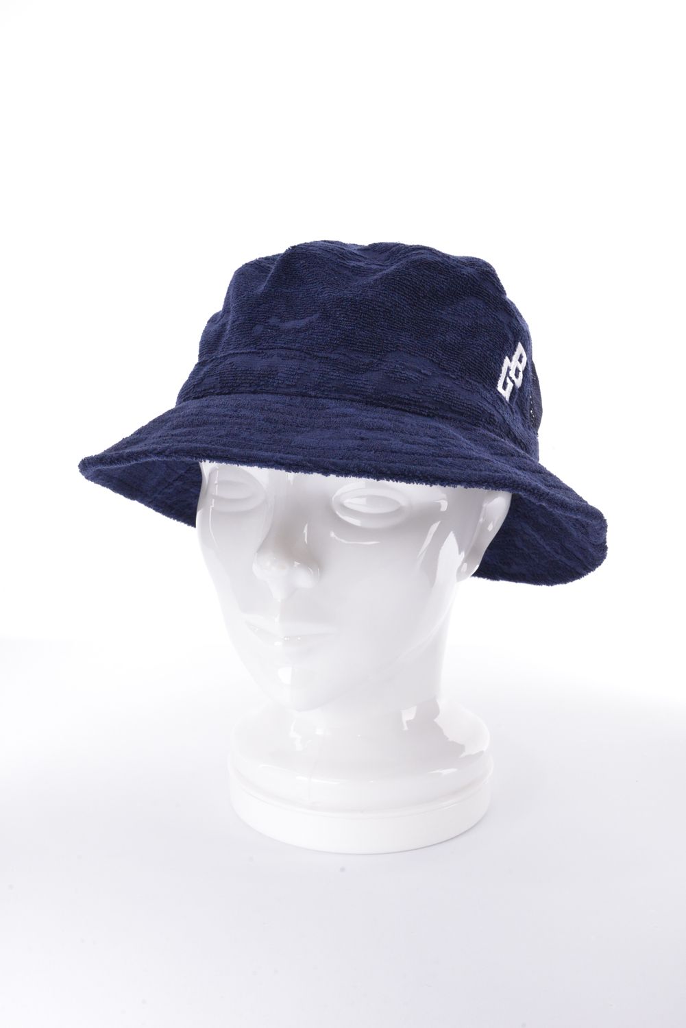 【26SS】 CR MS PILE CAMO JQ BG LOGO HAT / パイル生地 背面メッシュ バケットハット (ネイビー)