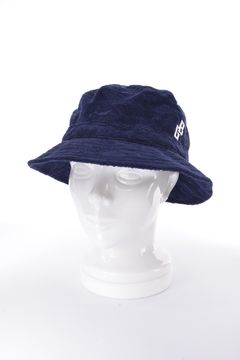 【26SS】 CR MS PILE CAMO JQ BG LOGO HAT / パイル生地 背面メッシュ バケットハット (ネイビー)