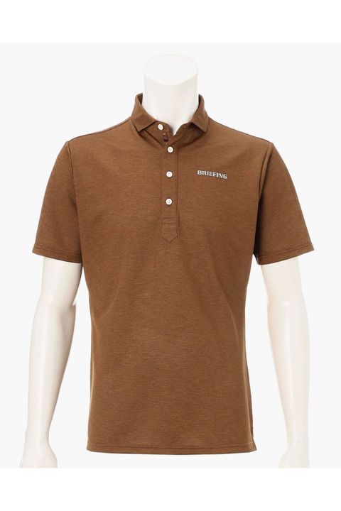 【26SS】 MEN'S LINEN-T WC SHIRT / リネンタッチ ワイドカラーポロシャツ (ブラウン)