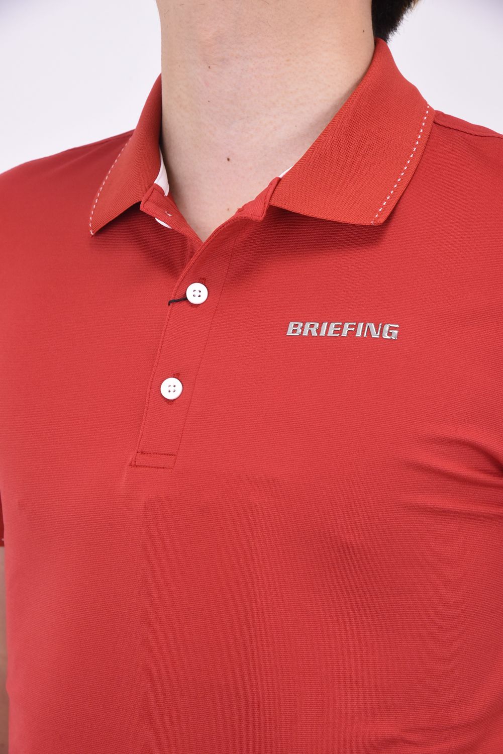 BRIEFING - MENS BASIC POLO / メタリックロゴ ベーシック ポロシャツ