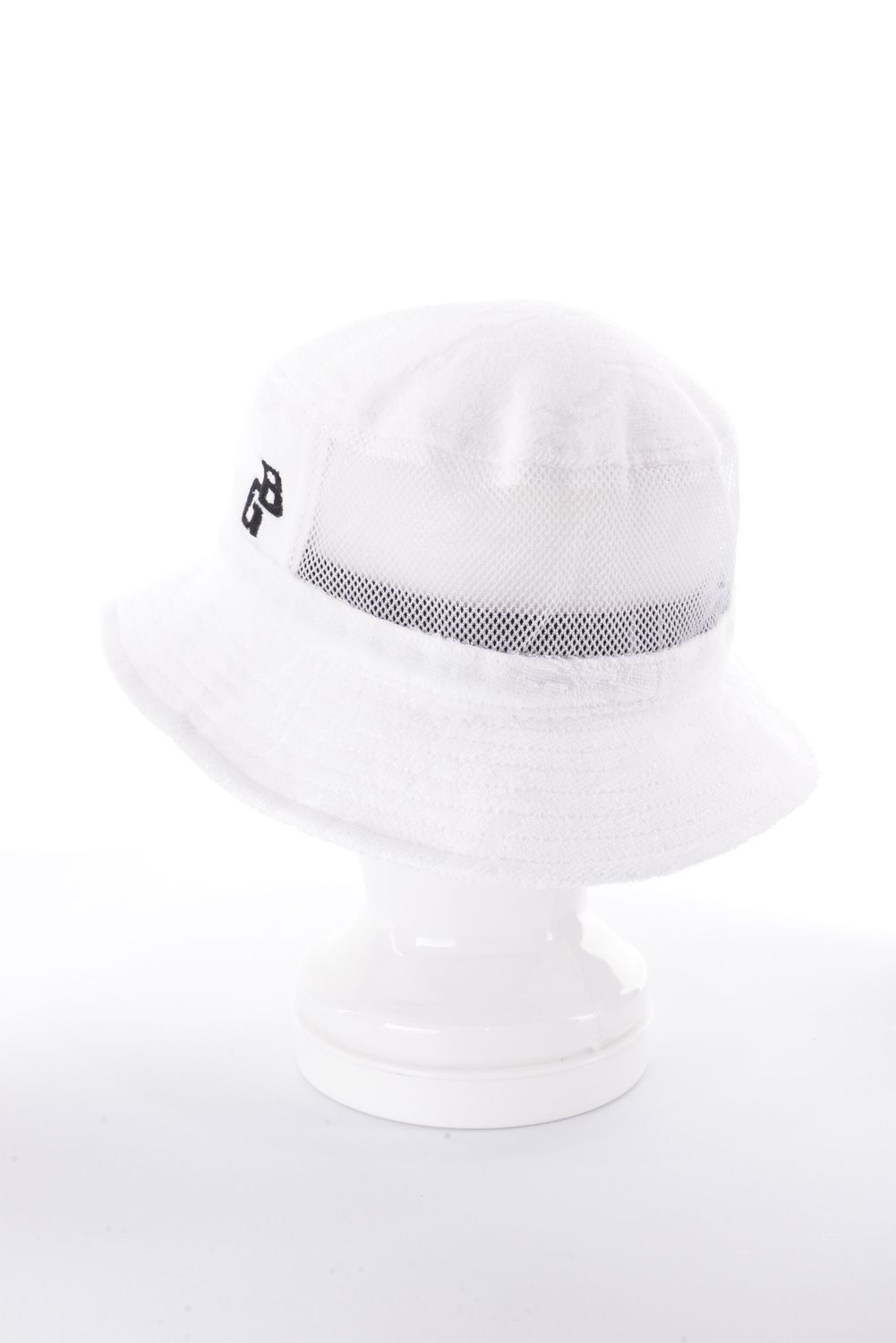 【26SS】 CR MS PILE CAMO JQ BG LOGO HAT / パイル生地 背面メッシュ バケットハット (ホワイト)