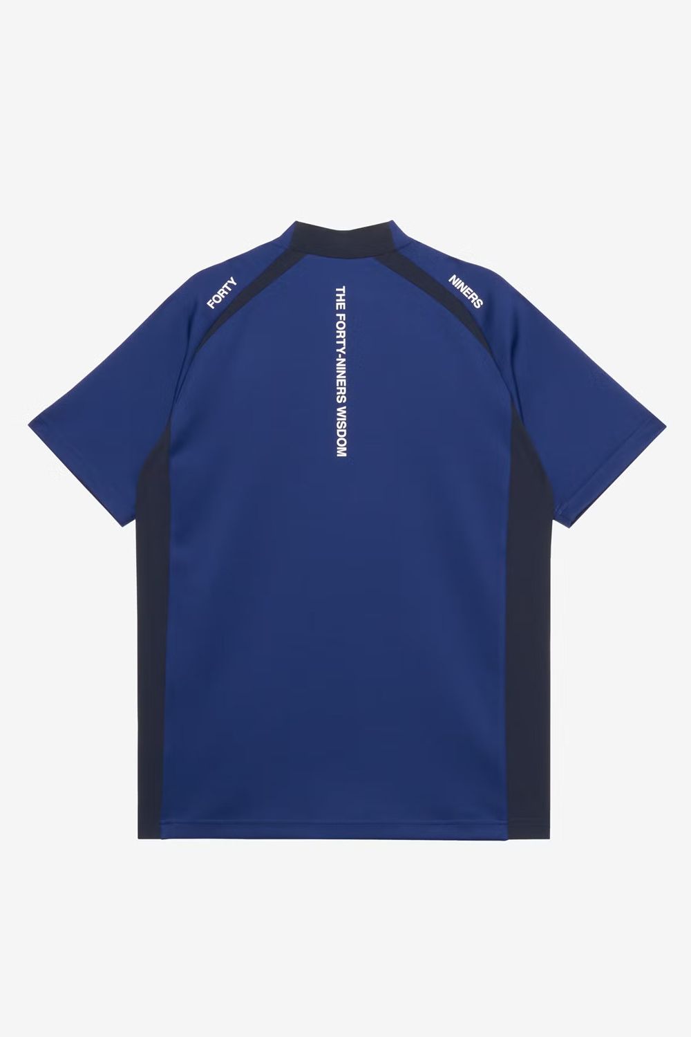 【26SS】 SIDE PANEL SHORT SLEEVE MOCKNECK / モックネックTシャツ (ブルー)