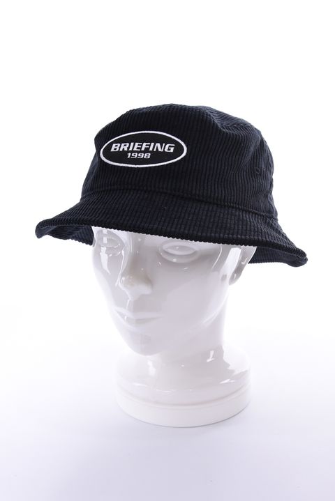 【26AW】 MEN’S CORDUROY OVAL HAT / コーデュロイ生地 オーバルロゴワッペン ハット (ブラック)