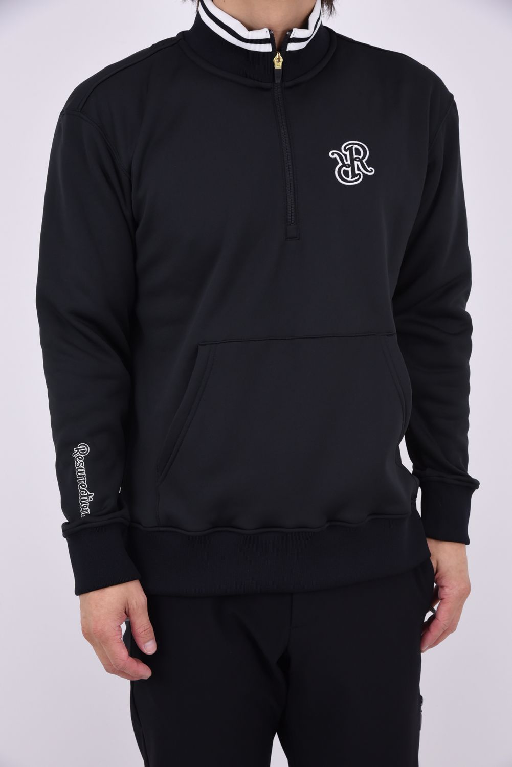 【26AW】 HIGH-NECK ZIP SWEAT / ハイネック ジップスウェット (ブラック)*