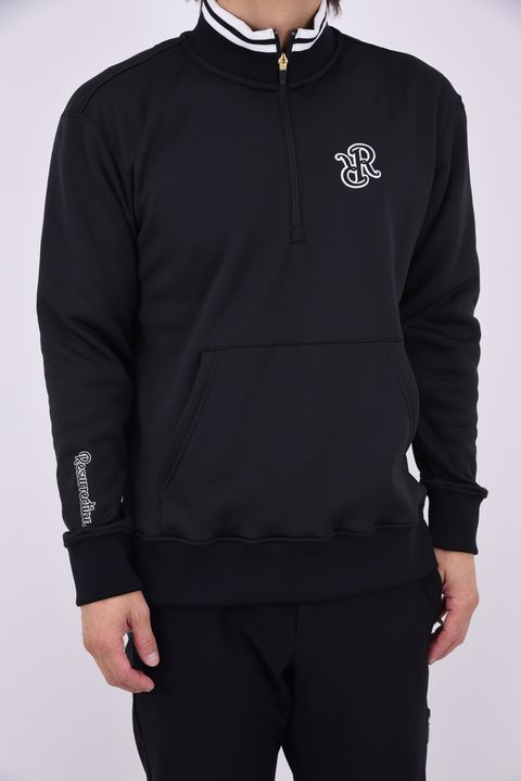 【26AW】 HIGH-NECK ZIP SWEAT / ハイネック ジップスウェット (ブラック)*