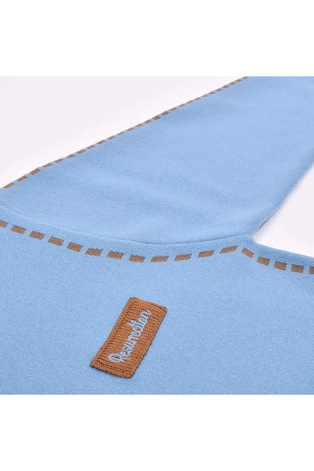 【26AW】【レディース】 STITCHING LINE KNIT / ステッチングライン クルーネックニット (ブルー)*