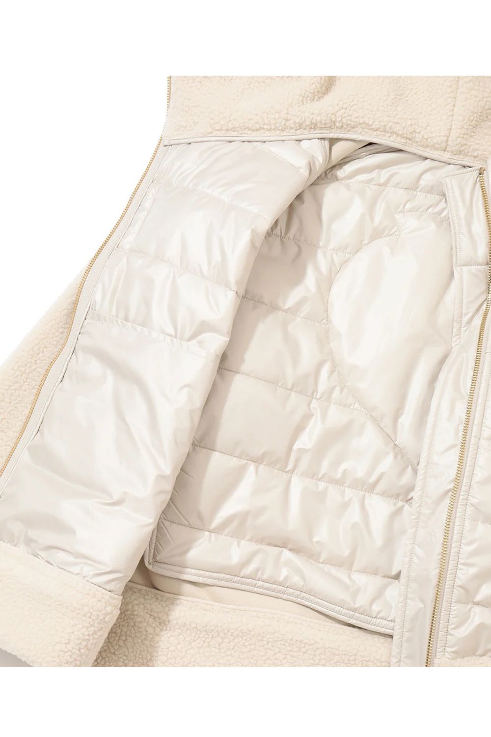 【26AW】【レディース】 ELYSIA HYBRID PADDING JACKET / トライバルハートバックロゴ パディングアウター (ベージュ)