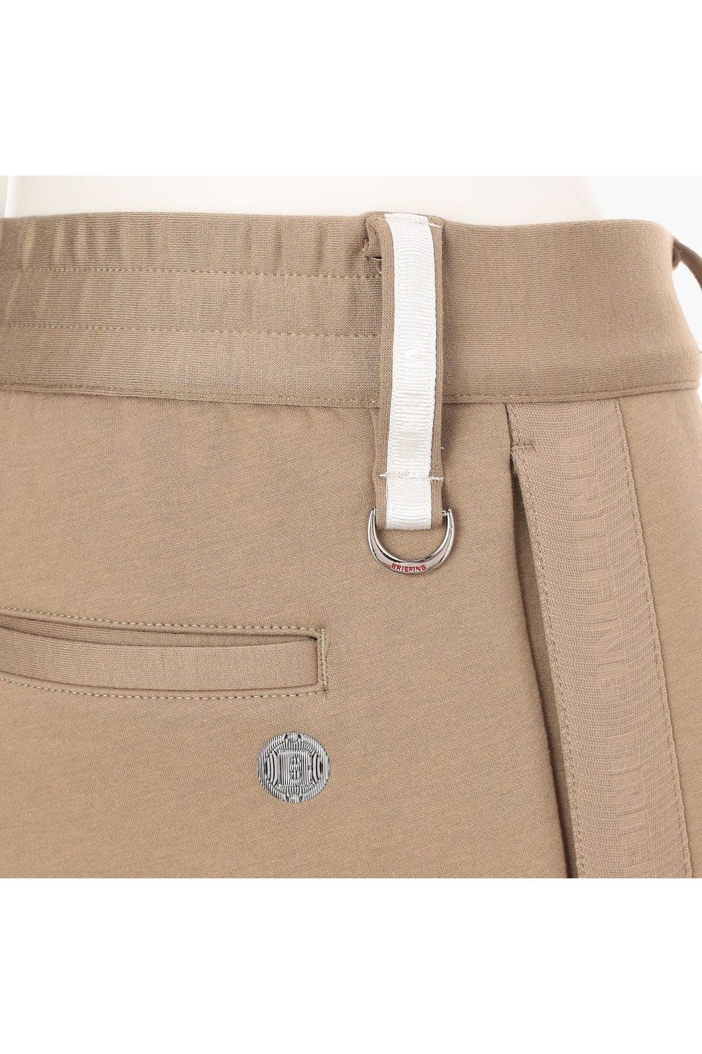 【25AW】【レディース】 WOMEN’S WARM LOGO LINE PANTS / ダンボールニット サイドロゴテープ ロングパンツ (ベージュ)