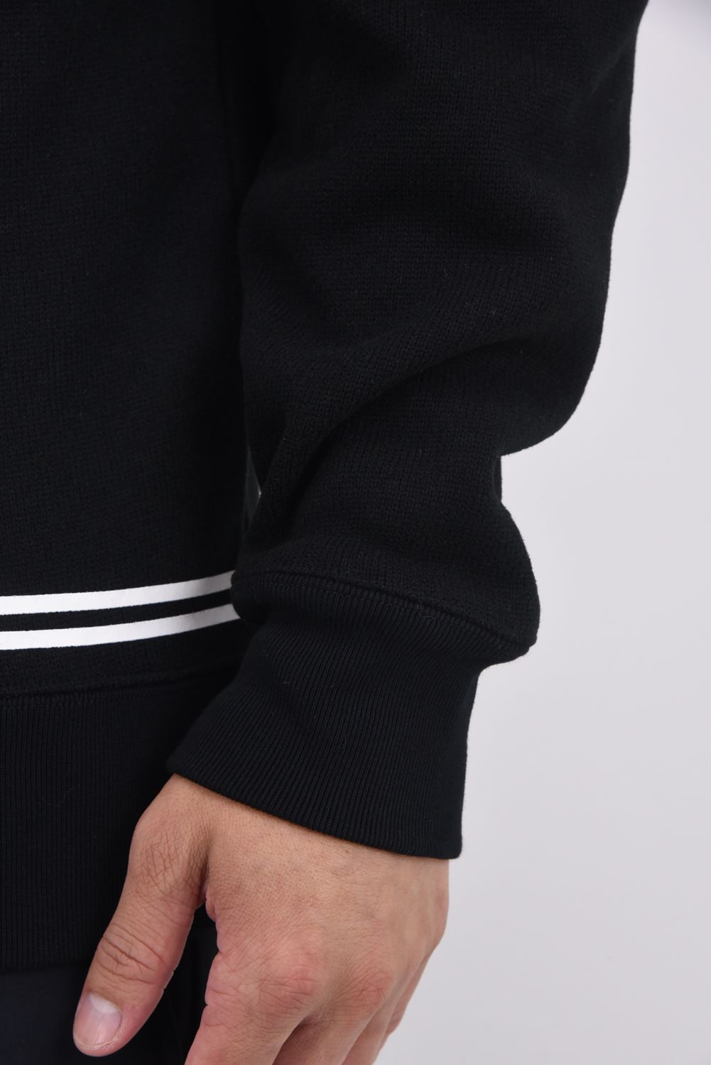 【25AW】 LAYERED HIGH NECK KNIT / フェイクレイヤード ハイネックニット (ブラック)