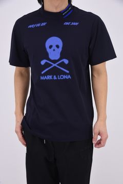 【26SS】 ICON SKULL STRETCH NYLON PIQUÉ MOCK / ナイロンカノコ アイアンスカルプリント モックネックTシャツ (ネイビー)