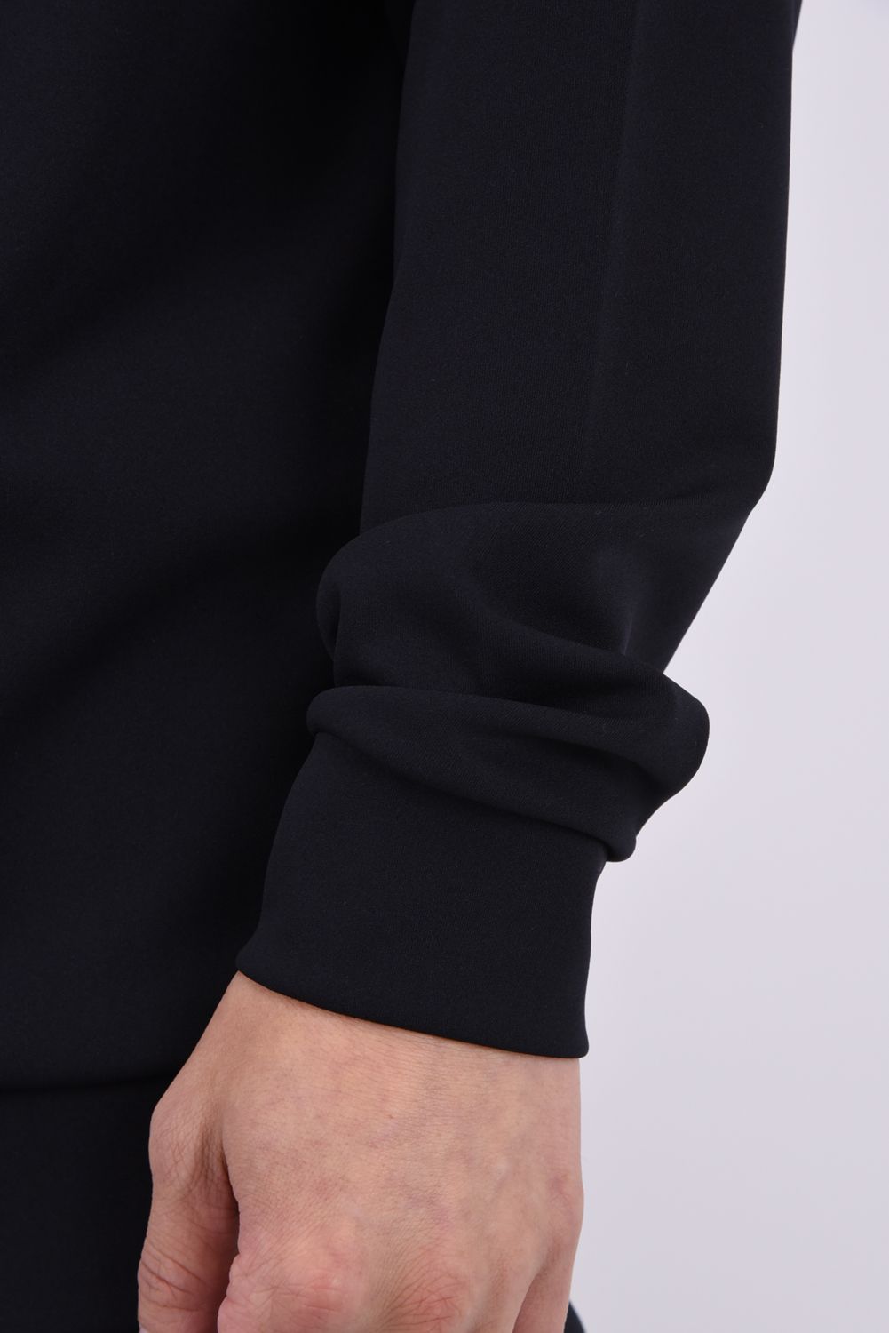 【26AW】 【ユニセックス対応】 JERSEY MOCK NECK / ダンボールニット モンキープリント 長袖モックネックTシャツ (ブラック)