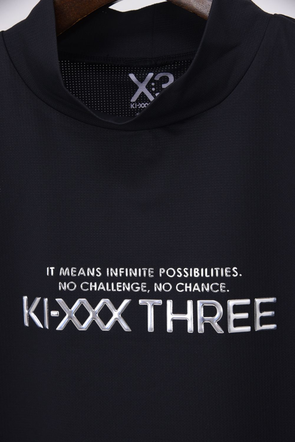 【26SS】【レディース】 DOT MESH NS MOCK TEE / ドットメッシュ ブランドロゴ ノースリーブ モックネックTシャツ (ブラック)