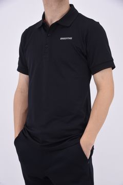 MENS BASIC POLO / ロゴ ベーシックポロシャツ (ブラック)