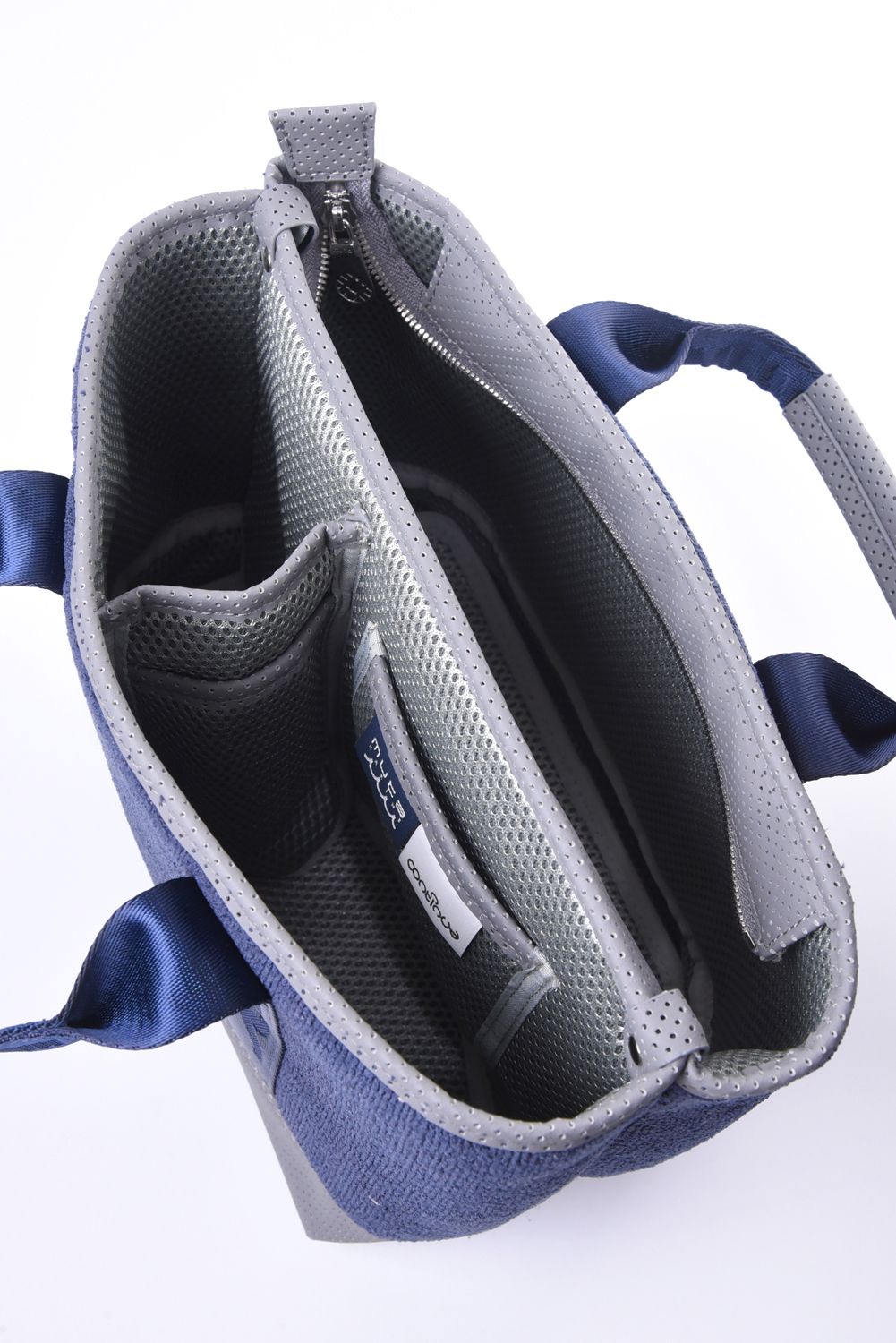 【26SS】 PILE PARTITION TOTE BAG / パイル生地 パーテーショントートバッグ (ネイビー)