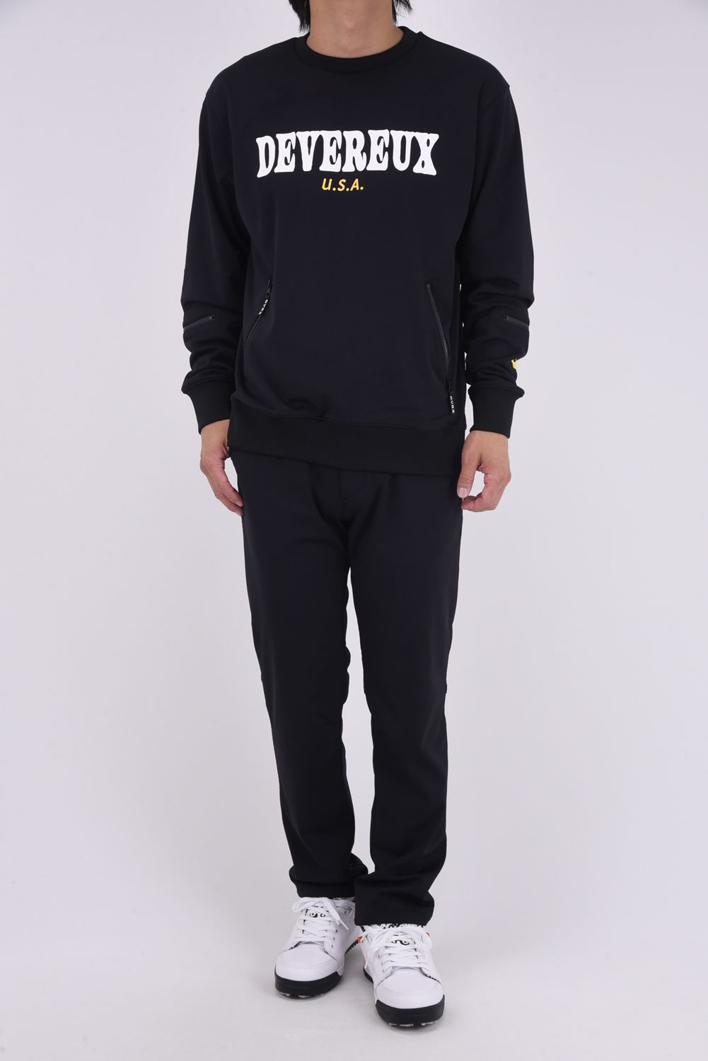 【25AW】 37.5SOUTHWEST bottoms / ブランドロゴ ロングパンツ (ブラック)