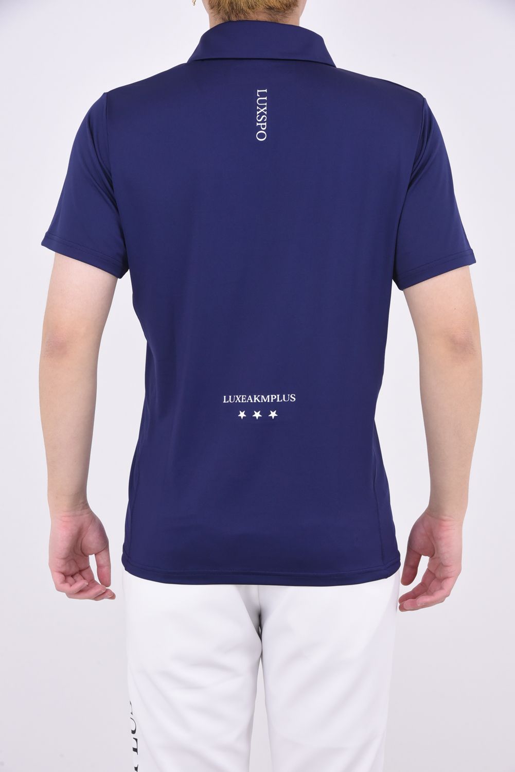 BASIC LOGO POLO SHIRTS / フロントロゴ 半袖ポロシャツ (ネイビー)
