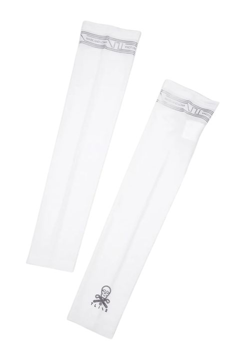 【26SS】【T-LINE】 ARM COVER / ブランドロゴ箔プリント アームカバー (ホワイト)