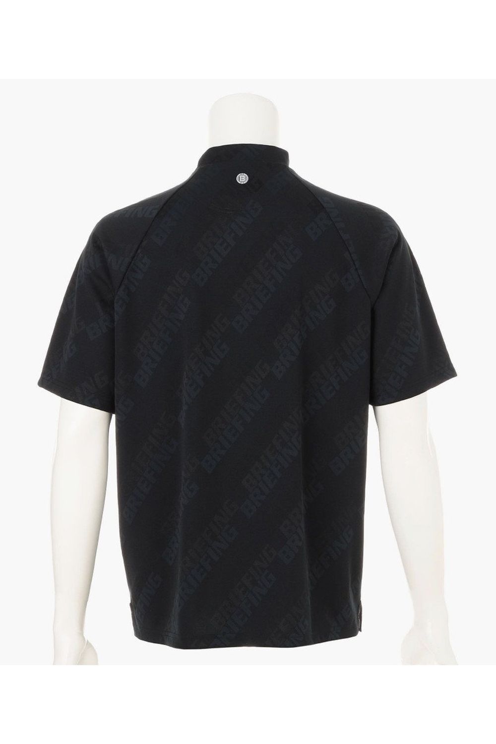 【26SS】 MEN'S SHADOW LOGO JQ HIGHNECK RF / バイアスロゴジャカード リラックスフィット モックネックTシャツ (ブラック)