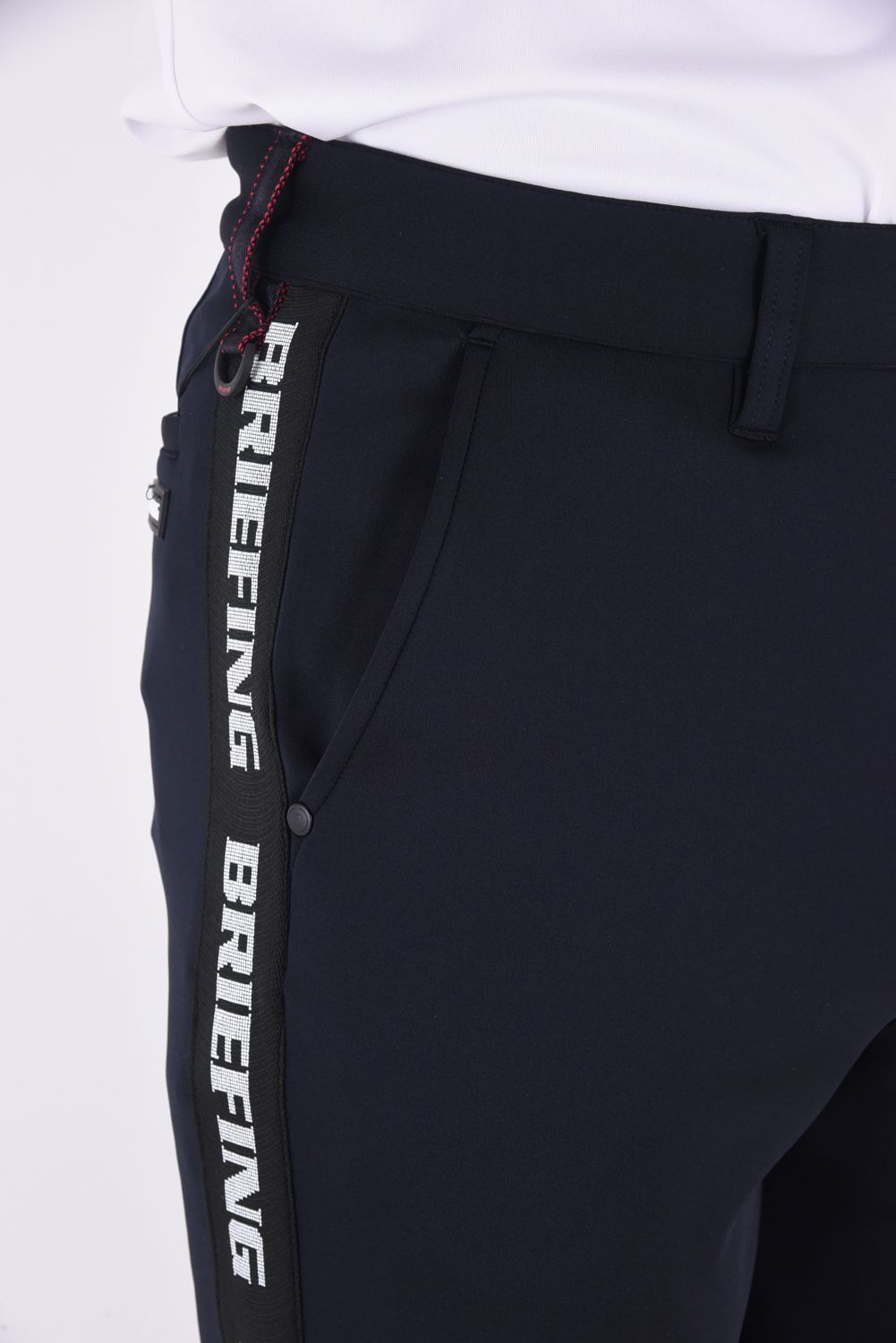 BRIEFING - MENS SIDE LOGO LINE SLIM PANTS / サイドラインロゴテープ