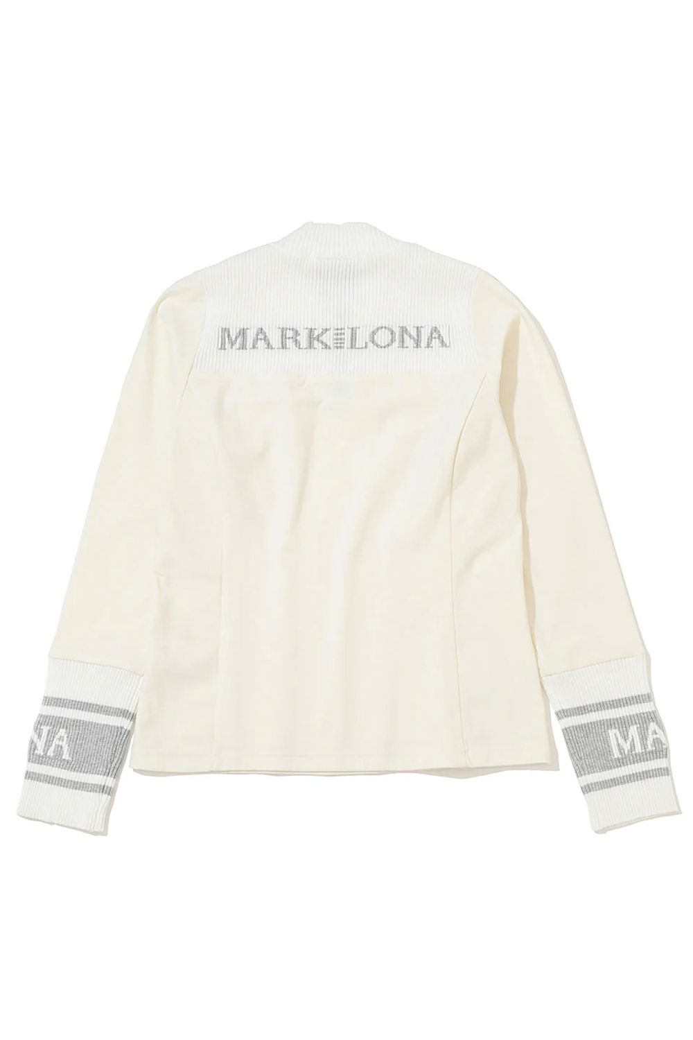 【2025AW】【レディース】【CODE COLLECTION】 HCQT / 異素材切り替え ハーフジップ モックネックインナー (ホワイト)