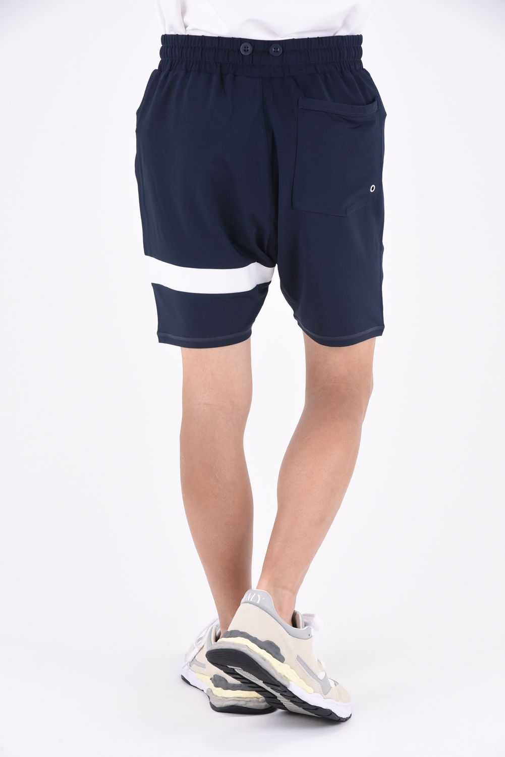 muta - RUSH HALF PANTS ONE SIDE B / 配色切り替え ラッシュハーフパンツ ネイビー | GOSSIP GOLF