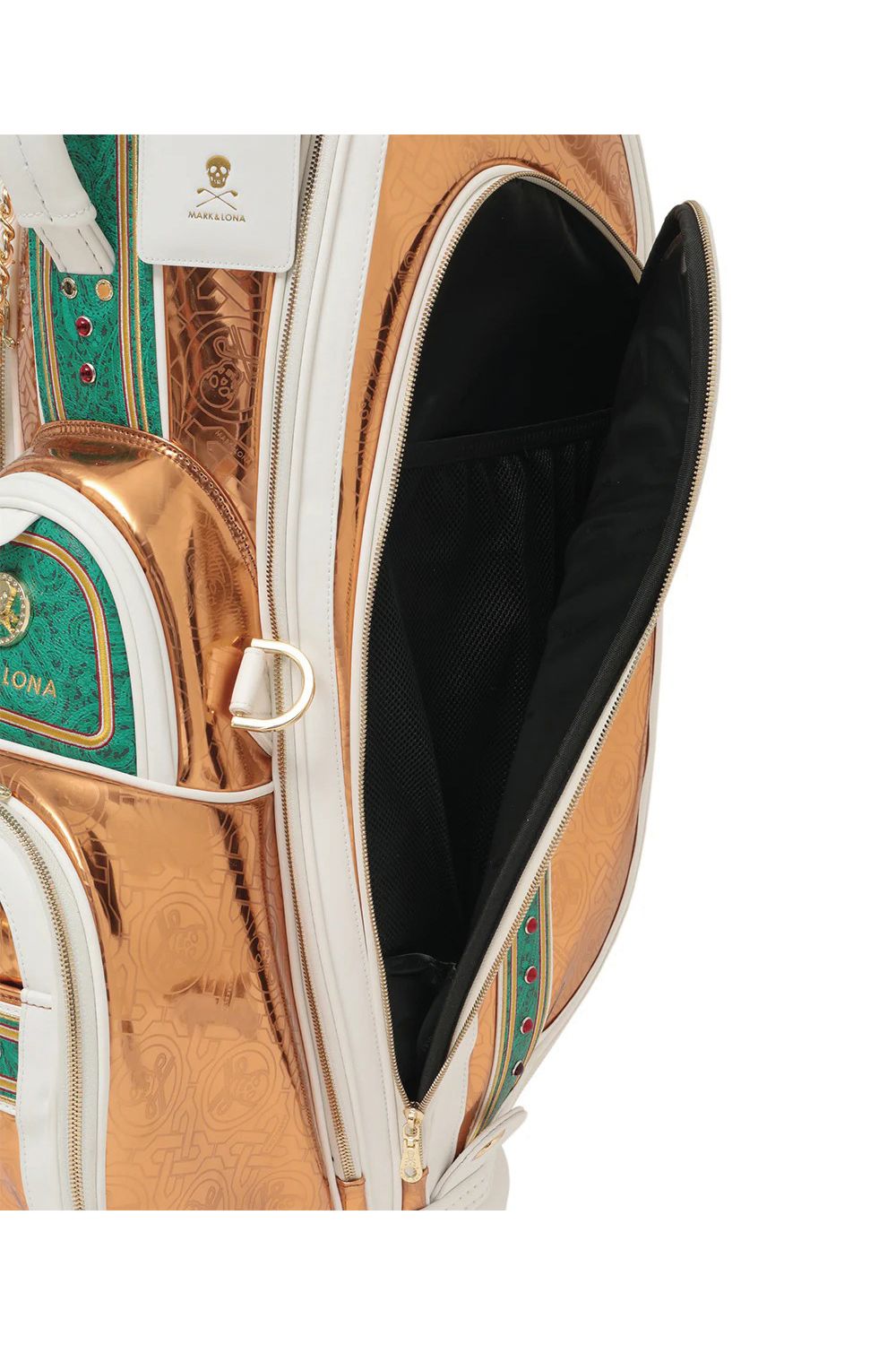 【26SS】【銀行振込・代金引換不可】【返品・交換不可】 STELA CHROME EDITION CADDY BAG / ミラーエナメル アラベスクパターン カートタイプ キャディバッグ (カッパー) (2月18日入荷予定)