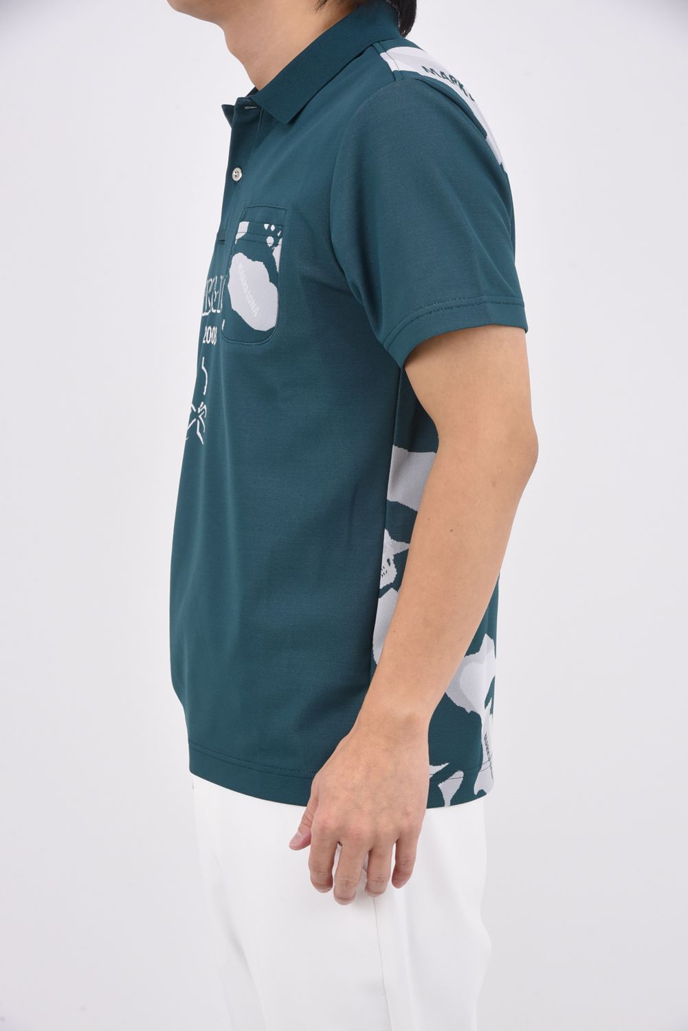 【26SS】 GAUGE CAMOUFLAGE JACQUARD POLO / オリジナルカモジャカード ポロシャツ (グリーン)