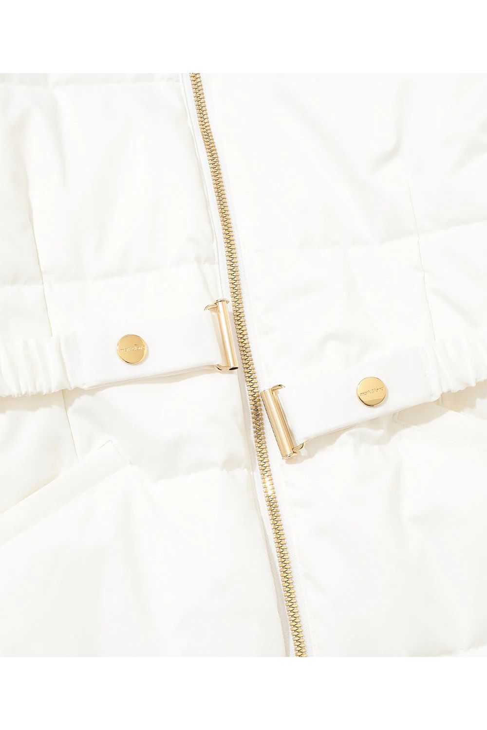 【2025AW】【レディース】 ARVEL HYBRID INSULATED JACKET / ブランドロゴ ウエストベルト付き ハイブリッドパデッドジャケット (オフホワイト)
